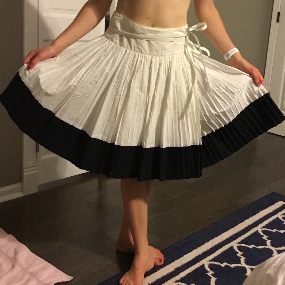 Club Monaco pleated full A line skirt